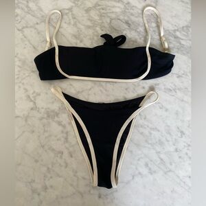 L*Space black and cream bikini